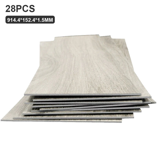 Autocollants muraux auto-adhésifs en PVC, 28/7 pièces, Grain de bois, papier peint pour salon, toilettes, cuisine, décoration de sol, autocollant étanche