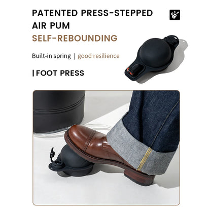 MOBI GARDEN-Sac de douche de camping portable avec pompe à pied à pression et tuyau, sac à dos de douche solaire