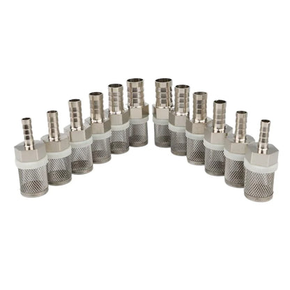 Filtre de tuyau en acier inoxydable, 8 ~ 20mm, filtre à mailles, filtre d'irrigation, lavage de voiture, Aquarium, réservoir de poissons, pompe à eau, filtrage