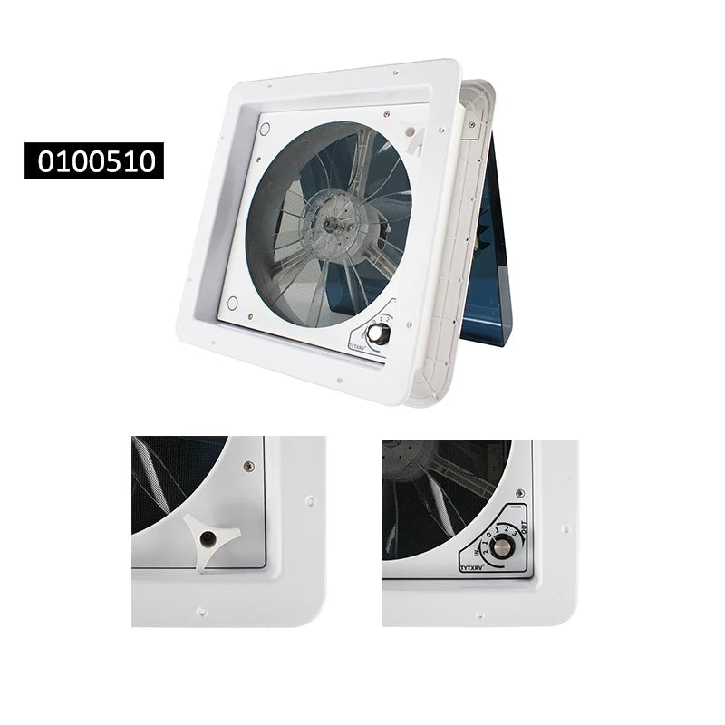 TYTXRV accessoires de caravane 11 ''12V CE RV ventilateur de toit ventilateur d'extraction de lucarne de levage manuel pour camping-car remorque de voyage