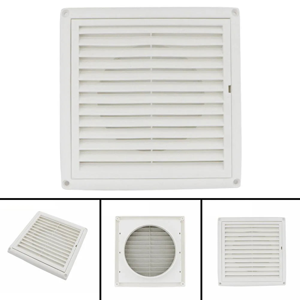 Grille d'aération carrée extérieure avec filtre, système d'air frais, moustiquaire, couverture d'écran, sortie accessible