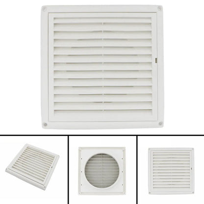 Grille d'aération carrée extérieure avec filtre, système d'air frais, moustiquaire, couverture d'écran, sortie accessible