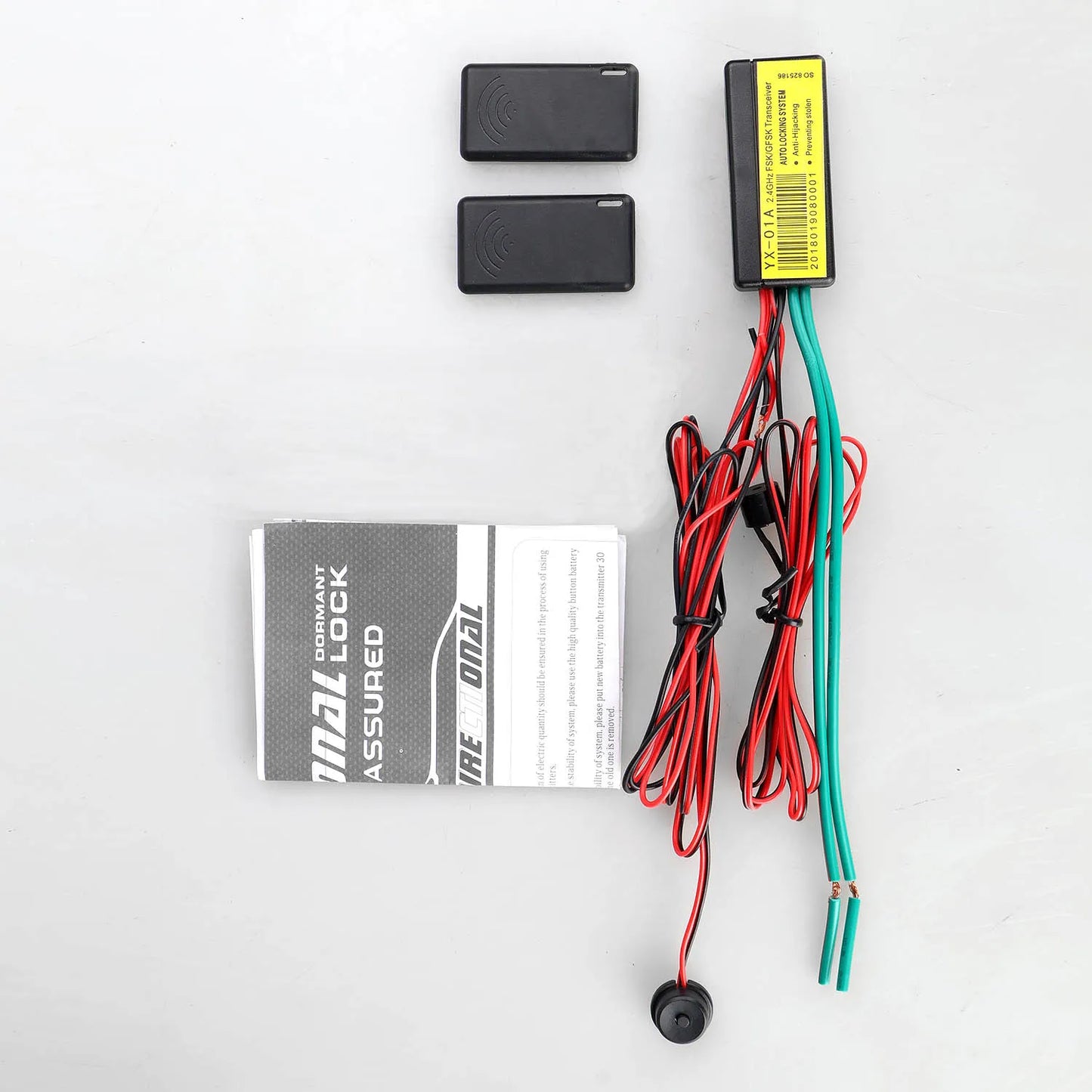 Système d'alarme de voiture à verrouillage automatique du moteur sans fil, antidémarrage RFID, dispositif de coupure de circuit anti-détournement, clé intelligente, 2.4GHz