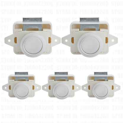 Loquets à bouton-poussoir de 26mm, 5 pièces, loquet de porte d'armoire, serrure poussoir de voiture de camping-car sans clé pour armoire de camping-car