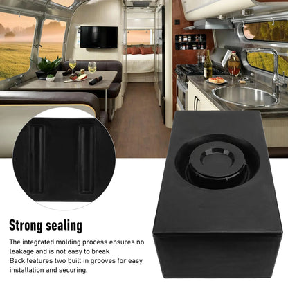 Réservoir de stockage d'eau pour camping-car, 8 gallons, PE de qualité alimentaire, réservoir de maintien d'eau douce LLDPE pour remorque, camping-car, bateau, Yacht, noir