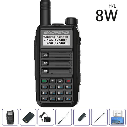 BaoFeng UV16 talkie-walkie 8/10W Tri-puissance IP68 étanche longue portée USB C double bande VHF UHF deux voies Portable jambon Radio bidirectionnelle