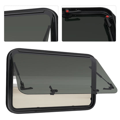 Fenêtres de caravane et de camping-car, 800x500mm, coins arrondis, fenêtre push-out en verre trempé pour camping-car, caravanes, camping-cars
