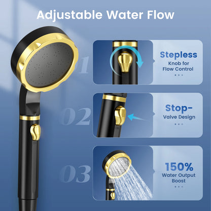 Douche de camping portable avec pompe rechargeable 6000 mAh et sac pliable 20 L Kit de douche extérieure pour voyage, jardin et lavage de voiture