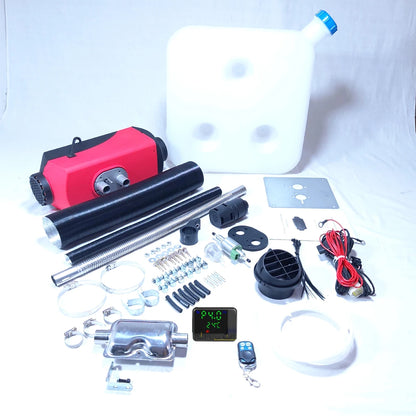 Chauffage d'air Diesel 2/5kw, 12V/24V, Compatible avec réservoir de 10l, chauffage de stationnement Diesel, écran LCD et télécommande pour camions et bateaux