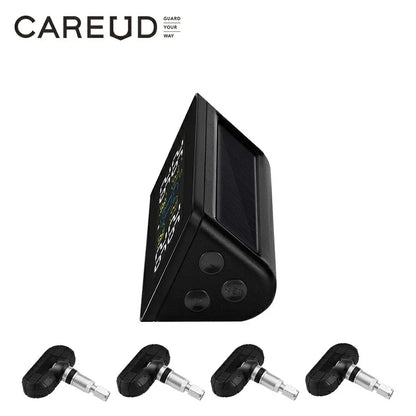 CAREUD-Système de surveillance de la pression de l'opathie sans fil pour voiture solaire, 4 capteurs internes et externes, écran LCD, données de mesure précises