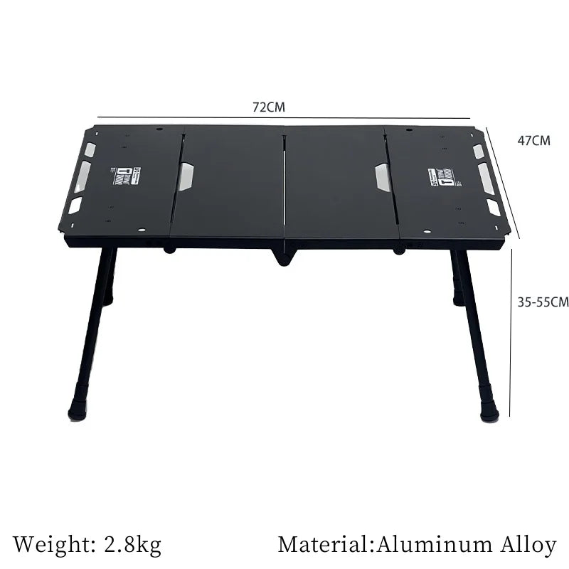 Table de Camping pliante légère et Portable en alliage d'aluminium, support de rangement, support de four latéral, équipement de Camping frais