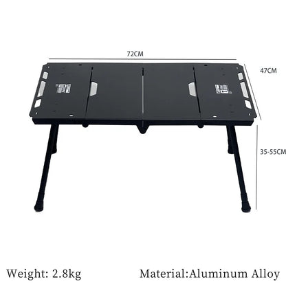 Table de Camping pliante légère et Portable en alliage d'aluminium, support de rangement, support de four latéral, équipement de Camping frais