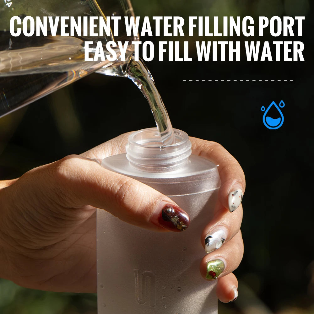 WRELS 250ml 500ml flacon souple pliant bouteille d'eau pliable TPU sans BPA Sport de plein air sac d'eau Portable course Camping