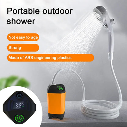 Pompe de douche électrique Portable et Rechargeable, alimentée par USB, étanche, pour Camping en plein air, plage, randonnée, bain pour animaux de compagnie, lavage de voiture