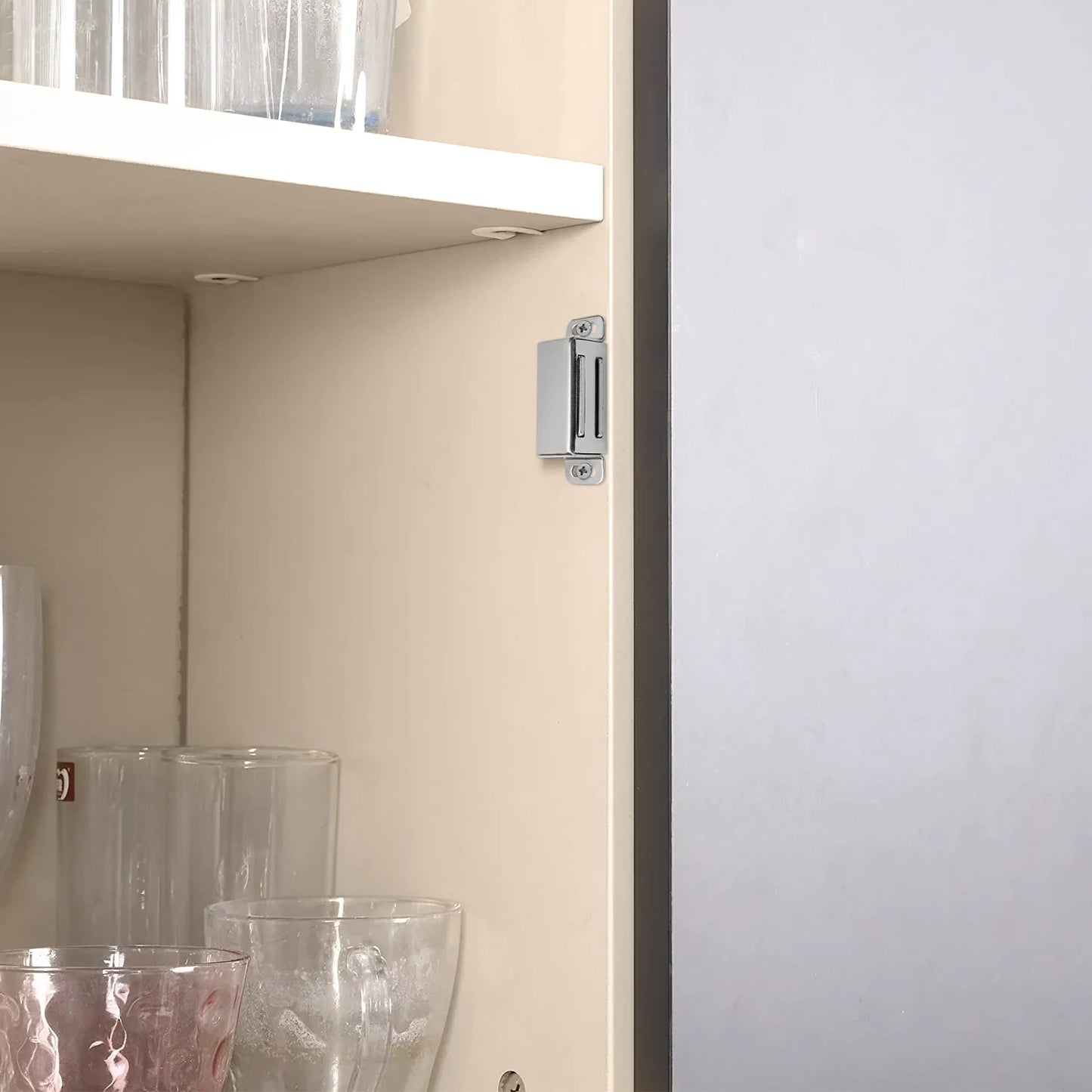 4 pièces en acier inoxydable armoire de cuisine porte aimant loquet meuble TV placard et autres meubles porte tiroir loquet magnétique