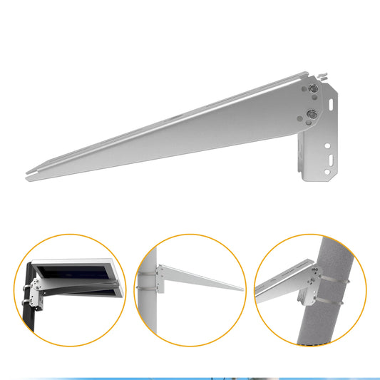 Kit de support de montage sur poteau de panneau solaire, supports de montage muraux à bras unique pour Support de panneaux solaires