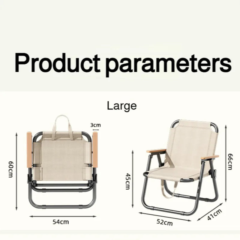 Chaise de Camping Portable pique-nique chaise en tissu Oxford chaise de pêche de plage chaise de plage pliante extérieure avec tapis antidérapant en aluminium noir