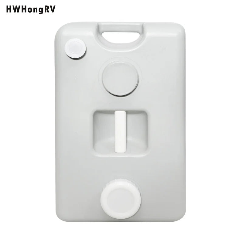 Réservoir d'eau de qualité Hdpe pour camping-car, 25l/6,6 gallons, avec roues et poteau de traction en métal, adapté aux camping-cars, réservoirs d'eau gris et noir pour camping-car