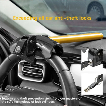 Antivol de verrouillage du volant de voiture - Imobilisateur universel à barre en T avec une sécurité maximale