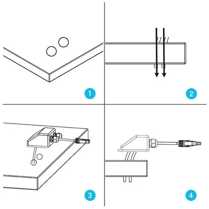 Boîte de presse-étoupe d'entrée de fil de toit simple/Double trou panneau solaire toit camping-car blanc noir caravane boîte de jonction de voiture solaire RV Yacht voiture