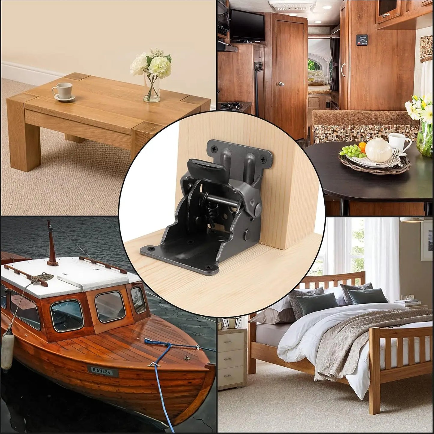 Support pliable, charnière de verrouillage pliante, Extension de verrouillage, charnière autobloquante avec vis pour pieds de pieds de Table et de lit, 4 pièces