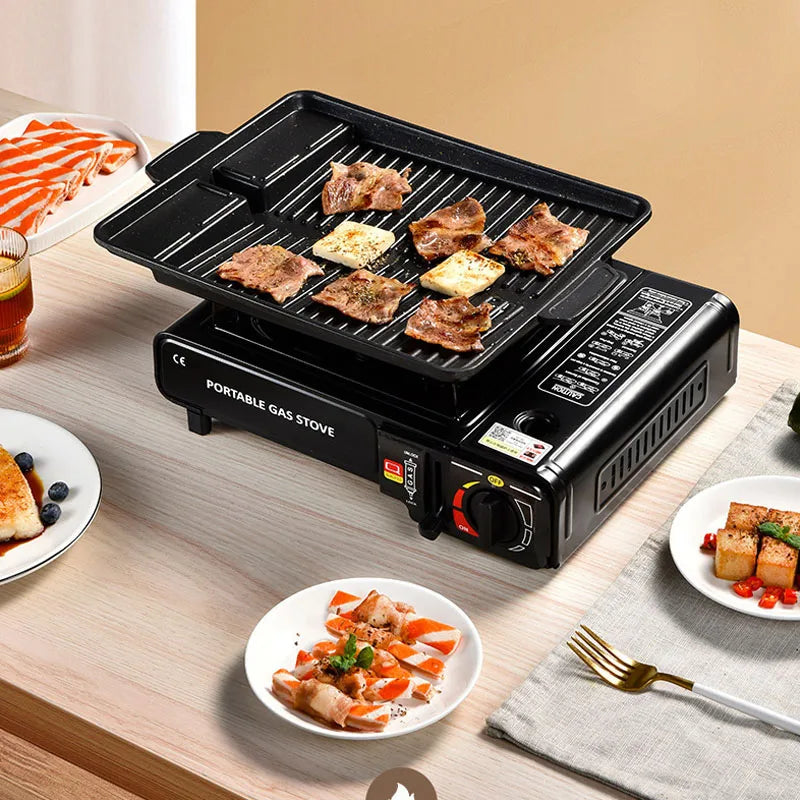 Cuisinière à gaz butane portable, cassette extérieure, cuisinière de camping, cuisinière de pique-nique, pêche, chasse, barbecue, cuisine