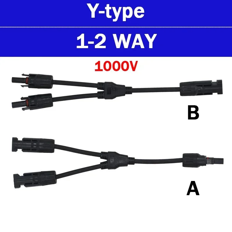 1/5 ensembles de connecteurs solaires photovoltaïques IP67 Y/T Type 30A 1000V, Kit de branche 3-7 voies pour câble PV/MC, Module de batterie 2.5/4/6 mm2