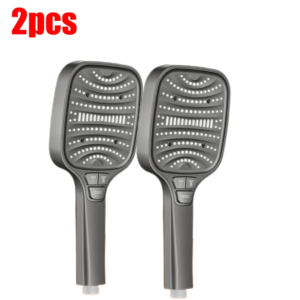 Pommeau de douche Turbo pressurisé, 8 Modes, grand panneau de 12cm, pomme de douche à économie d'eau, antidéflagrant, filtre ABS épais