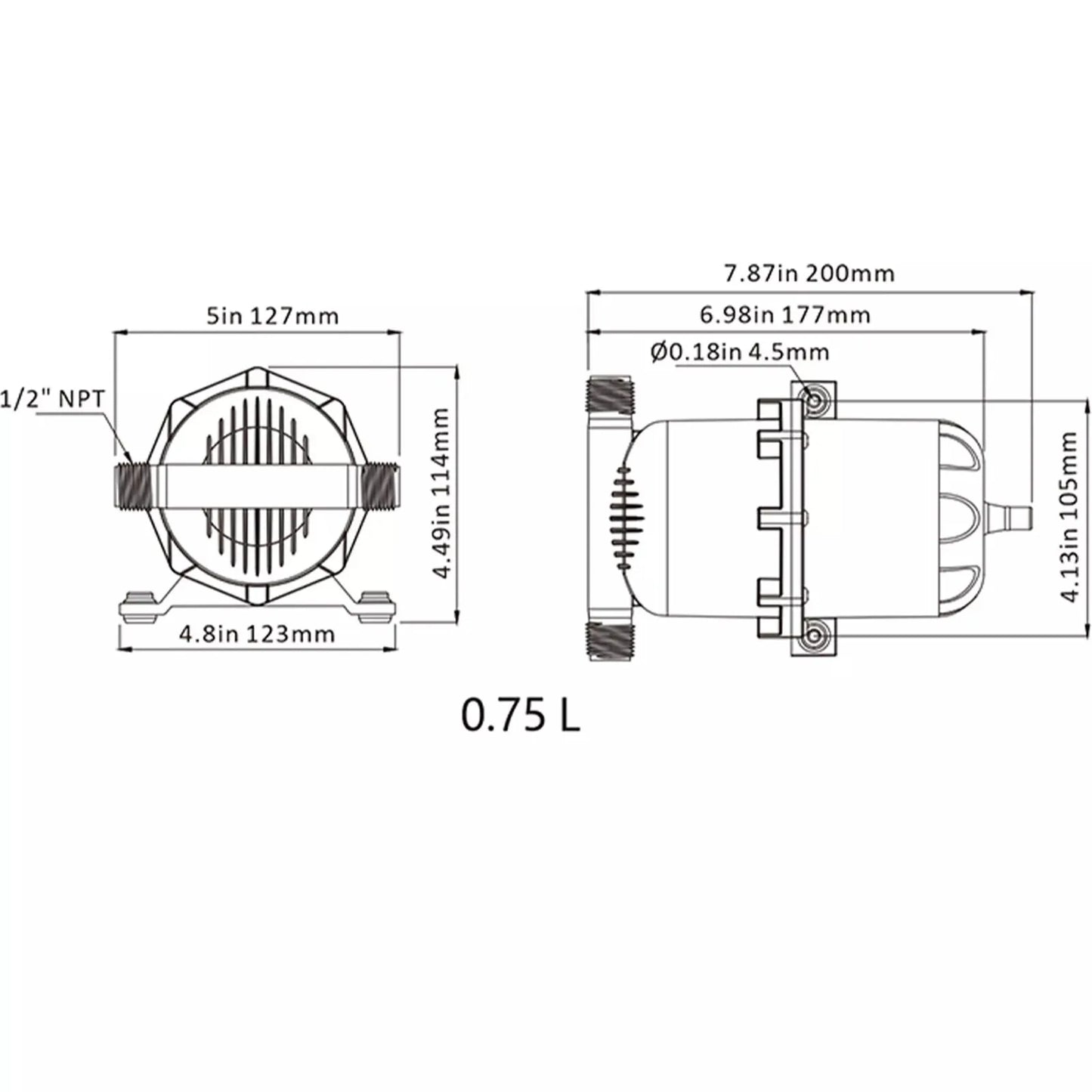 SEAFLO-Accumulateur d'eau pour bateau, pompe à eau précieuse sous pression, 0,75 L