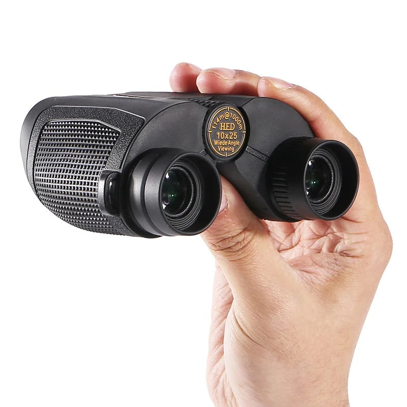 Maifeng-Télescope haute puissance, jumelles 10X25 ED, vision large, lentille optique pliable compacte Bak4, tourisme de plein air, camping, chasse