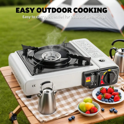 Poêle à cartouche portable : un poêle barbecue extérieur multifonctionnel, un incontournable pour les réunions de famille et les repas d'amis.