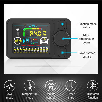 FDIK 5kw chauffage à air diesel 12v 24v avec application Bluetooth coque en aluminium chauffage de stationnement pour voiture bus camion bateau RV