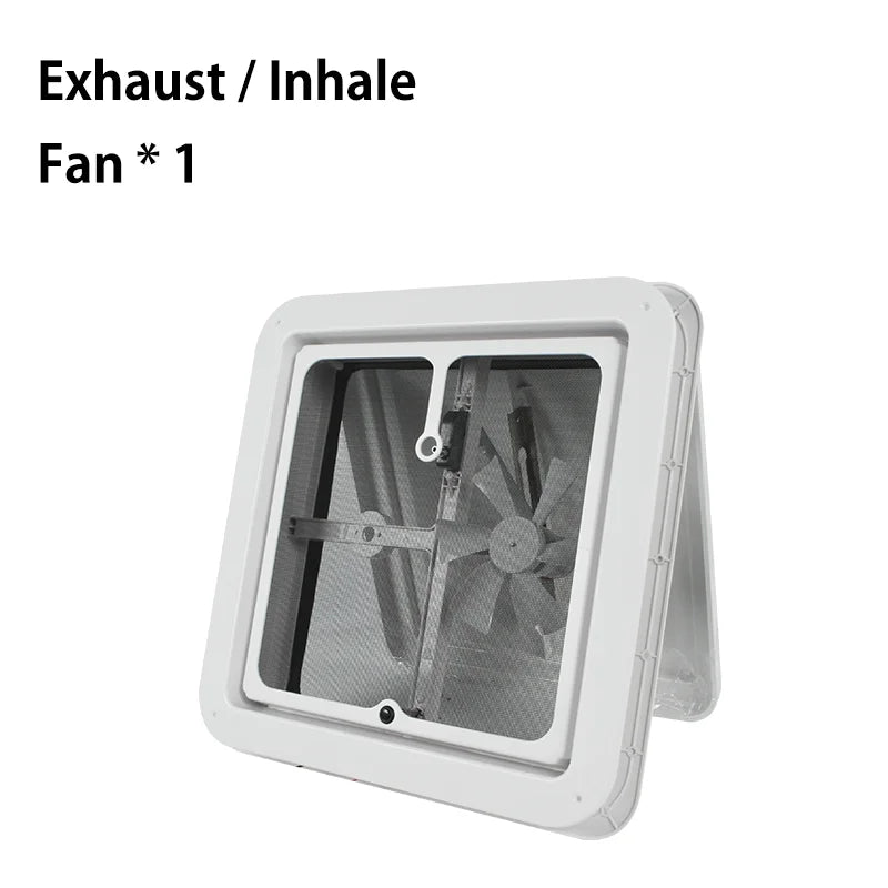 TYTXRV 14 "X 14" DC12V RV toit évent caravane Simple Ventilation ventilateur d'échappement couvercle blanc pour voyage remorque camping-car salle de bain