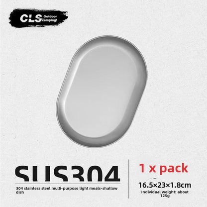 CLS & NOBANA Newset extérieur 304 acier inoxydable voyage Portable Barbecue Camping ménage grand bassin à soupe petite plaque peu profonde