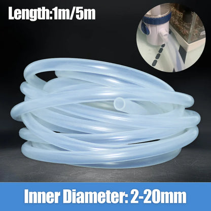 Tuyau en Silicone de 1/5 mètres, haute température, non toxique, qualité alimentaire, tuyau Transparent 2 5 6 7 8 10 pour robinet, Tube d'aquarium de jardin