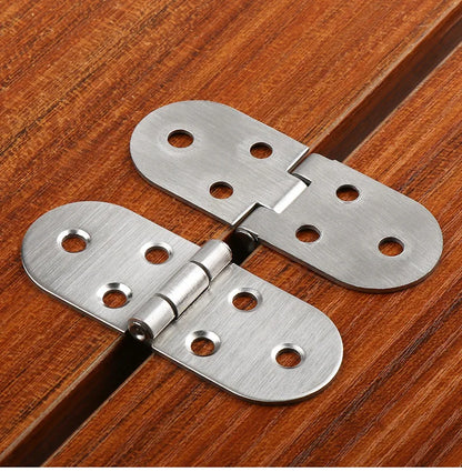 Charnière de Table pliante à rabat en acier inoxydable, charnière à bord rond rotative à 180 degrés, charnière de porte d'armoire avec vis, 6/10/20/40 pièces