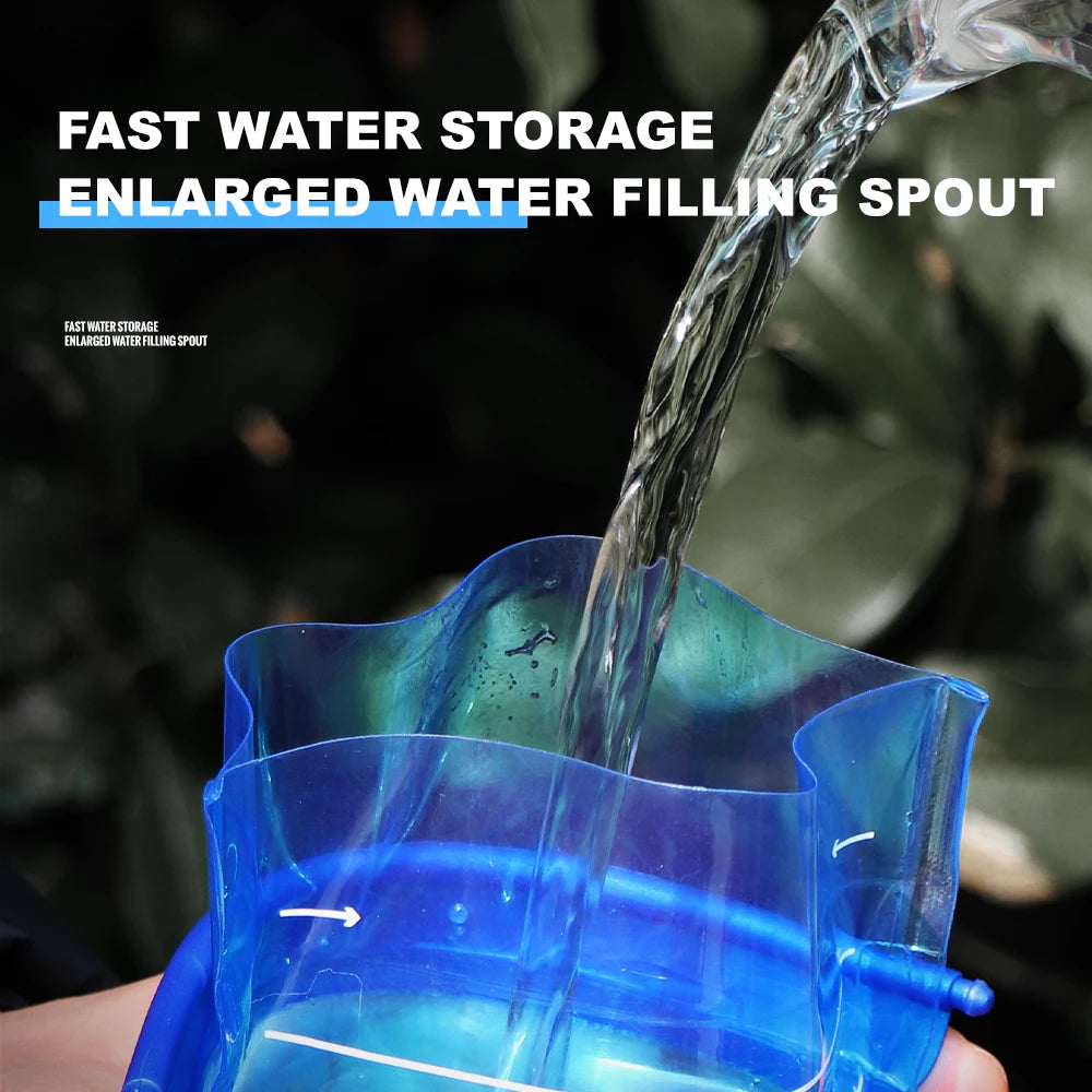 WRELS bouteille d'eau pliable en Silicone en plein air voyage Sport course cyclisme bouilloire bouteille d'eau sans BPA 500 ml avec paille