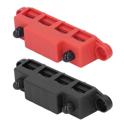 Borne de barre omnibus avec couvercle, alimentation de la batterie, nuits de distribution, vis M8 4, automobile, bateau, camion, automobile, automobile, 12V-48V DC, 250A, 2 pièces