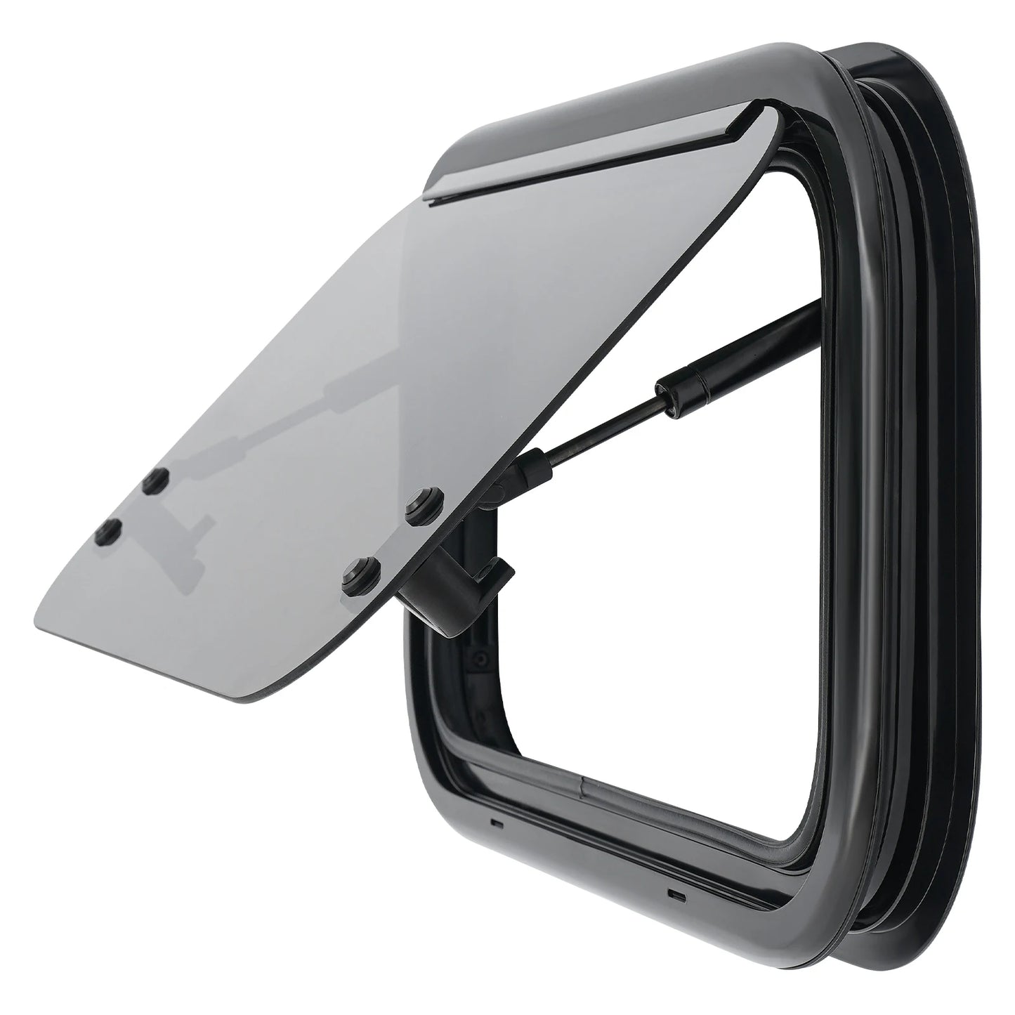 Fenêtre push-out pour camping-car en verre trempé blanc + noir, fenêtres pour caravane et camping-car, caravanes, camping-car, remorques verticales