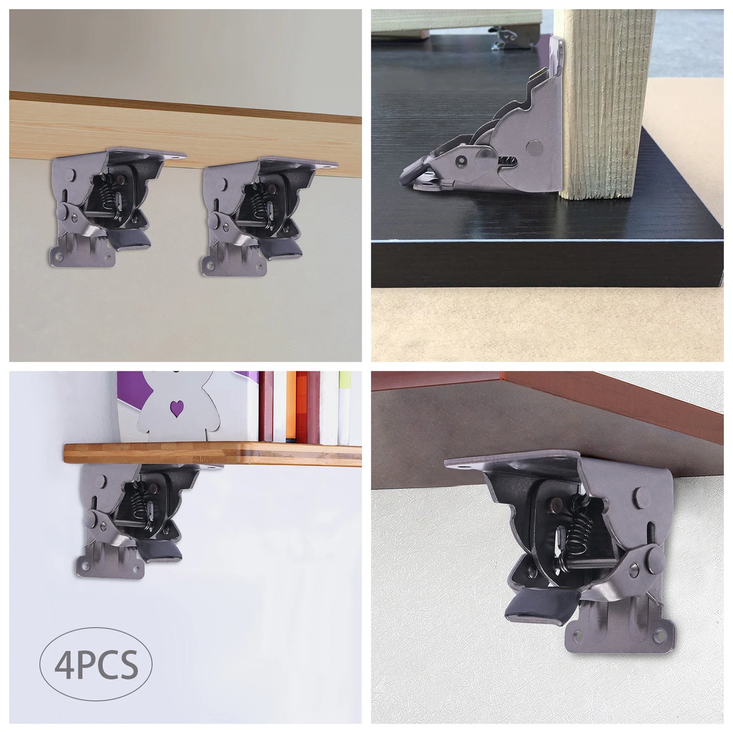 Brakcet pliant 4 pièces 0 ° -90 °   Support pliant autobloquant, charnière pour meubles, Table, support d'extension de charnière pliant