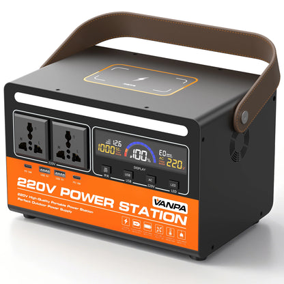 Centrale électrique Portable 300W 200Wh, batterie au Lithium 54000Mah avec 2 * AC, 2 * DC, 4 * USB, lumière LED pour le Camping et l'extérieur