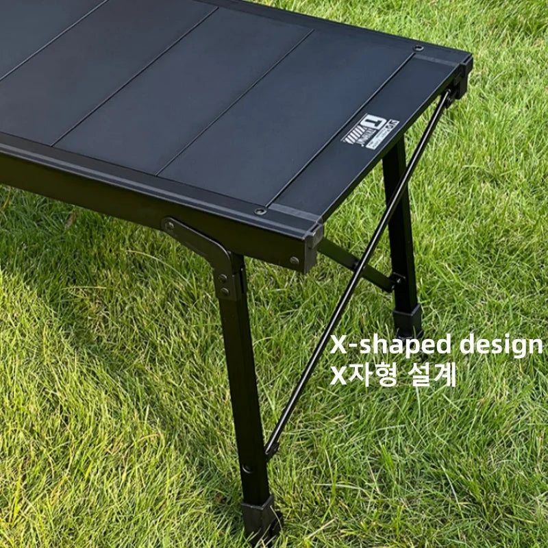 Table de camping en alliage d'aluminium IGT, portable, pliante, poignées amovibles, barbecue, multifonctionnelle, extensible, table de pique-nique, 3 unités