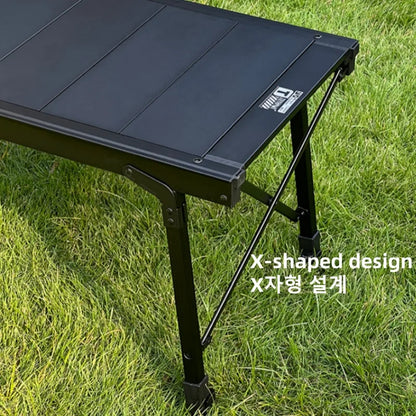 Table de camping en alliage d'aluminium IGT, portable, pliante, poignées amovibles, barbecue, multifonctionnelle, extensible, table de pique-nique, 3 unités