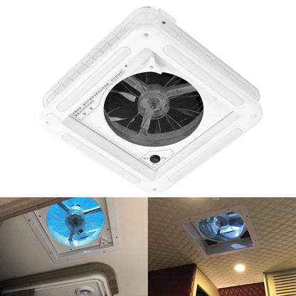 Hurhomes-Ventilateur de Plafond à Commande Manuelle, 12V, 2 Voies d'Étirement, avec Lumière LED, pour Automobiles Bus 11x11 Pouces