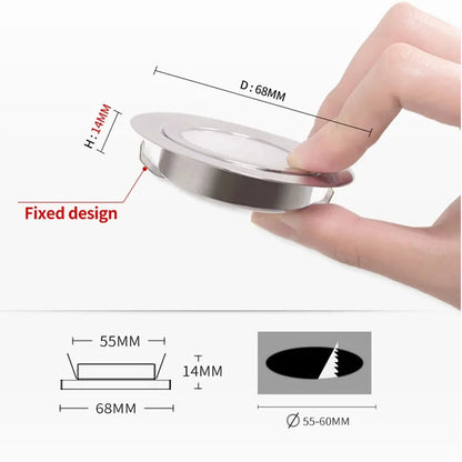 Mini Downlight Encastré pour la Maison, Simple, Ultra-Mince, Encastré au Plafond, Étagère, Collection de Bijoux, Spot d'Armoire, 3W, 12V, 24V