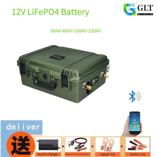 Batterie LiFePO4 12V 120AH 100AH 80AH 60AH, batterie lifepo4 120ah, 100ah, 80ah, batterie Lithium fer phosphate 12v