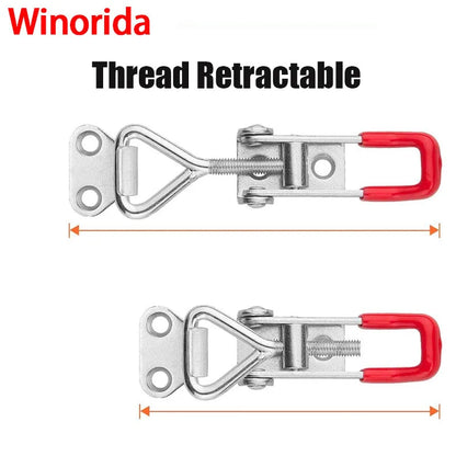 Fixations boîte à outils réglable, boîte à outils, loquet à bascule en métal, fermoir à dégagement rapide, pince antidérapante, outils de serrage à bascule Push Pull 2 pièces