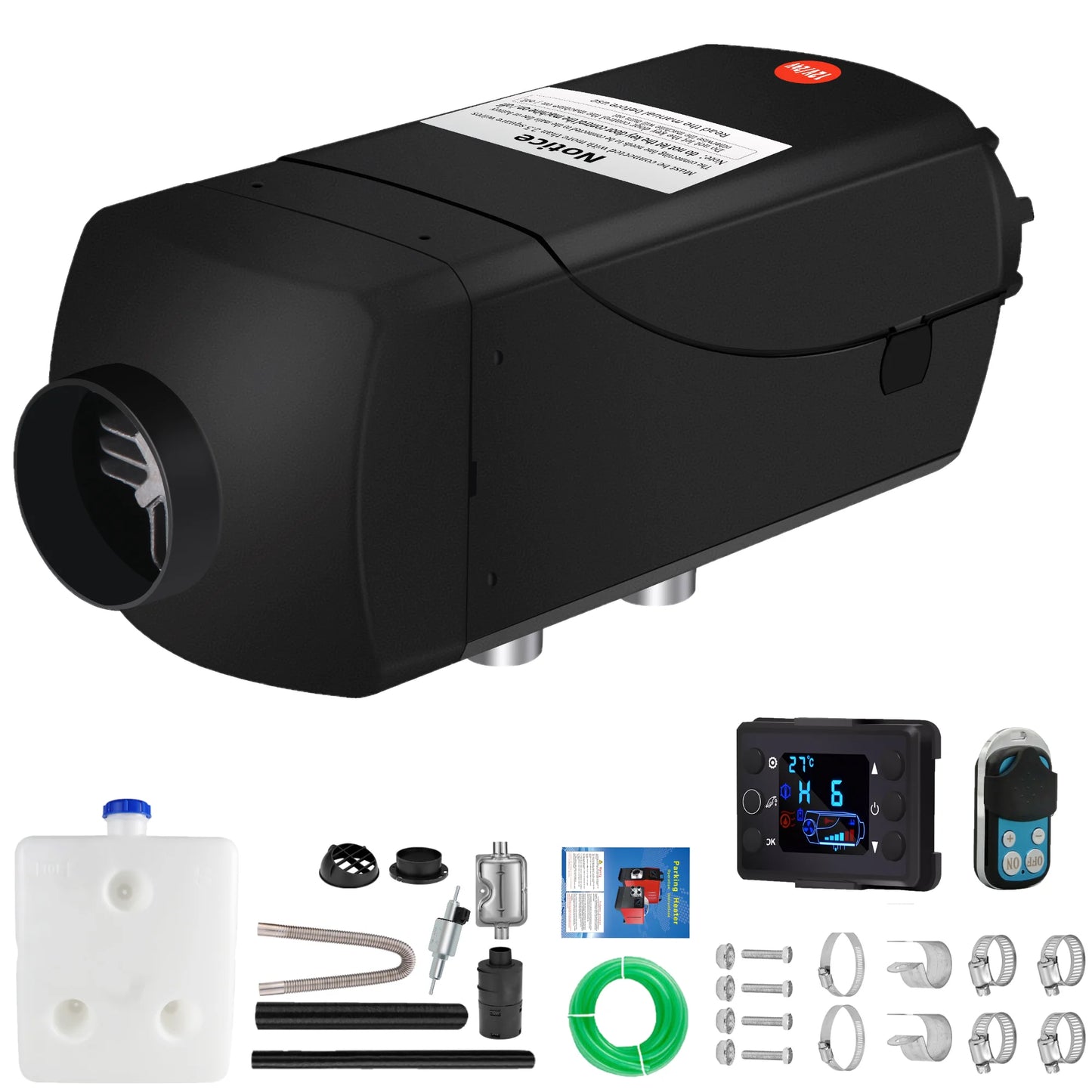 Chauffage à air diesel portable avec moniteur numérique, chauffage de stationnement, économie de carburant et efficace, camions, bateau, camionnette, voiture, 12V, 5KW, 5000W, 24V