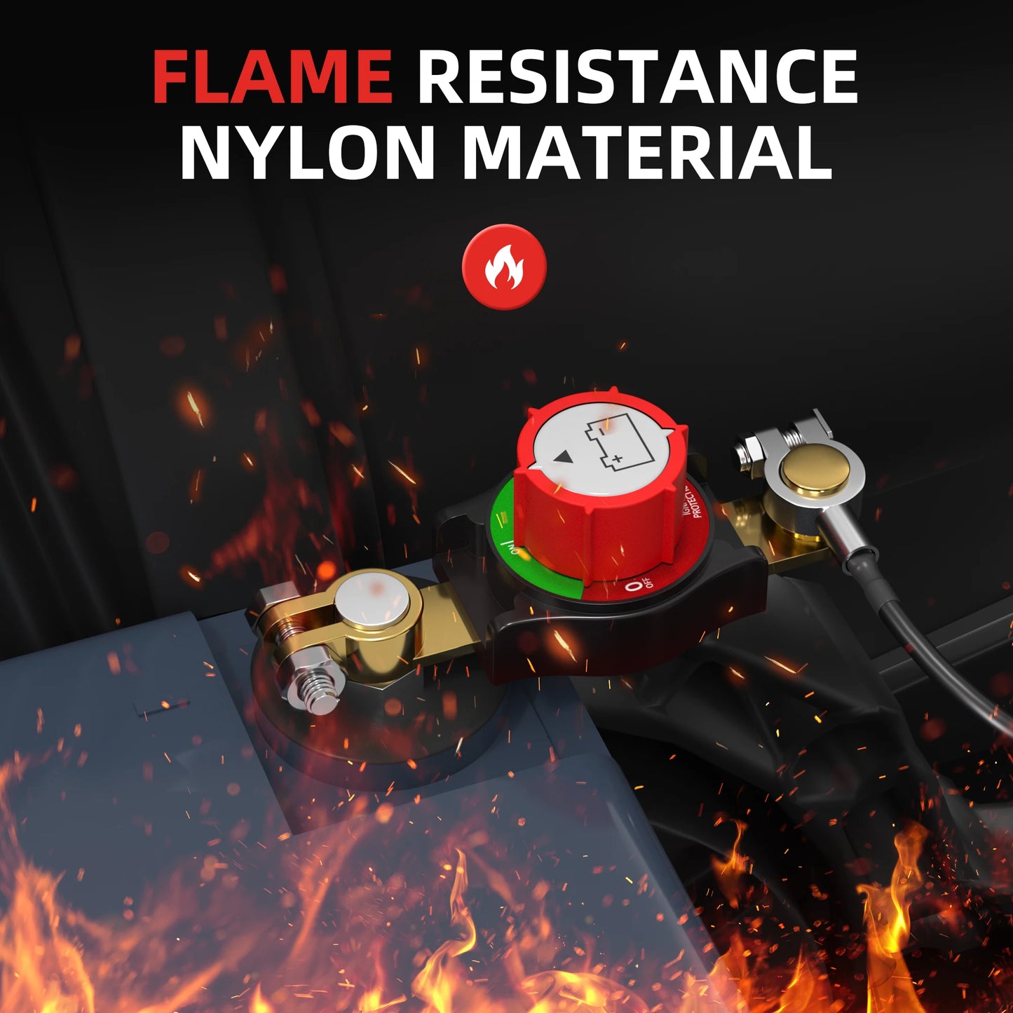 Interrupteur de déconnexion de batterie supérieur 12V-48V, interrupteur d'arrêt de batterie, interrupteur de batterie marche/arrêt négatif pour voitures, véhicules, camping-car et bateaux