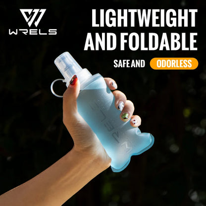 WRELS 250ml 500ml flacon souple pliant bouteille d'eau pliable TPU sans BPA Sport de plein air sac d'eau Portable course Camping
